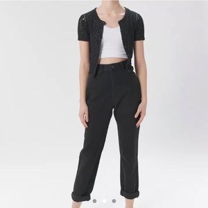 urban outfitters bdg black high rise mom jeans